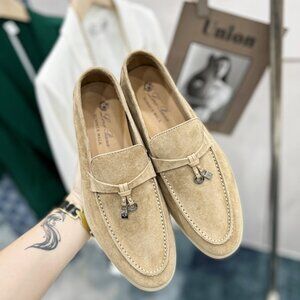Loro Piana summer leather Loafers for women
